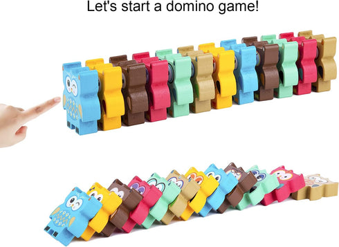 Berry President Stacking toys, Owls Wooden Balancing Toy, Colorful Building Blocks Acrobatics Toy Set, Montessori Early Educational Game Toy for T...