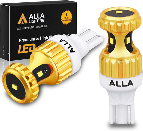 Alla Lighting 3000lm ZES 912 921 LED Reverse Lights Bulbs Xtreme Super Bright 12V SMD T10 T15 906 W16W LED Back-Up Light, 6000K Xenon White...