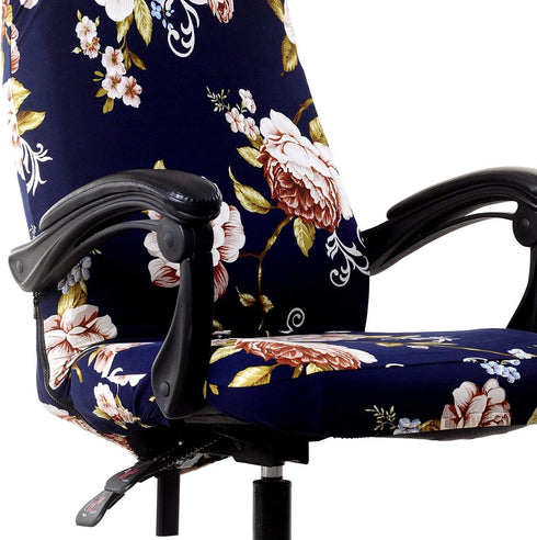WOMACO Printed Office Chair Covers, Stretch Computer Chair Cover Universal Boss Chair Covers Modern Simplism Style High Back Chair Slipcover - Peo...