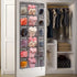 Over The Door Hanging Shoe Rack Organizer 18 Pockets Organizer with 6 Extra Large Clear Pockets for Shoe Holder Storage (18 Pockets-Grey)...