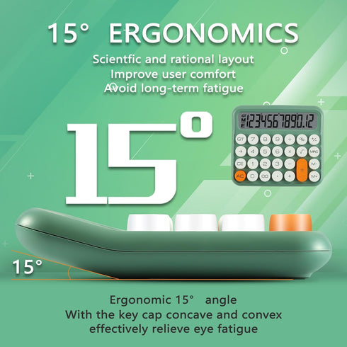 Mechanical Switch Calculator 12 Digit,Desktop Large Display and Buttons,Calculator with Large LCD Display for Office,School, Home & Business Use,A...