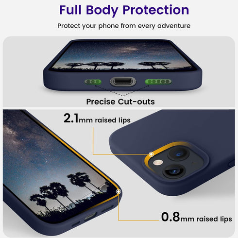 OTOFLY Designed for iPhone 13 Phone Case, Silicone Shockproof Slim Thin Phone Case for iPhone 13 6.1 inch (Midnight Blue)......