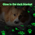 Glow Waterproof Dog Blanket, Pattern Printing Super Soft Warm Fluffy Facecloth Sofa Car Bed Protector, Urine Proof Washable Outdoor Pet Blanket fo...