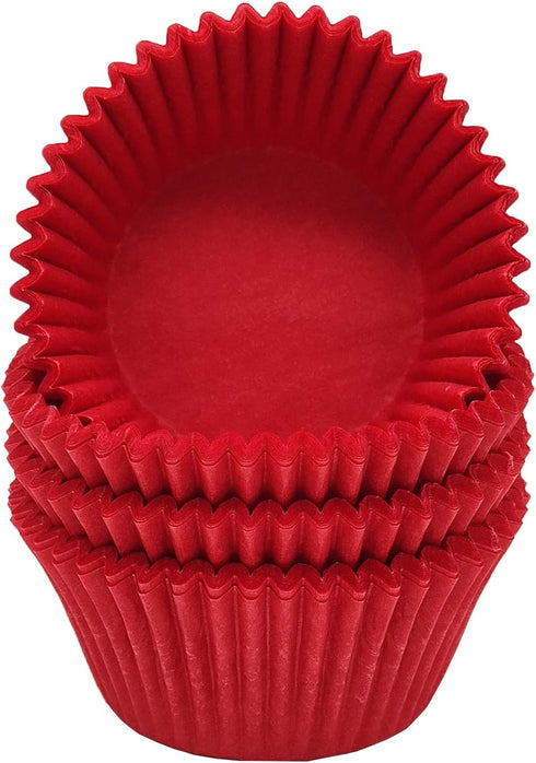 Premium Red Greaseproof Cupcake Liners Muffin Paper Baking Cups Standard Size, 100-Count...
