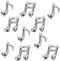 10 PCS Musical Note Aluminum Foil Balloons Guitar Silver Happy Birthday Music Balloons Banner Music Party Decorations for Music Themed Party, Birt...