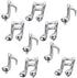 10 PCS Musical Note Aluminum Foil Balloons Guitar Silver Happy Birthday Music Balloons Banner Music Party Decorations for Music Themed Party, Birt...