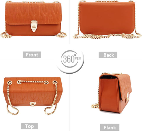 PORT&LOTUS Mini Shoulder Bag for Women PU Leather Small Bags for Women Little Tote Bag Women Purses...