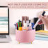 360°Rotating Makeup Organizer, 5 Slot Makeup Brush Holder, Spinning Cosmetic Organizer for Vanity, Bedroom(Pink)...