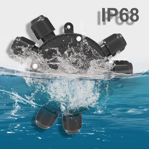 Junction Box Electrical Connector, Junction Box Covers Waterproof Cable Connector, Cable Connectors Electrical Box 2-6 Way, 22-10 AWG 32A for Ø4-9...