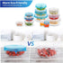 Silicone Stretch Lids, Zero Waste Reusable Silicon Container Lid Covers for Leftover Food Fruit Bowls Pots Cups Jars Dishes (6PCS, Blue)...