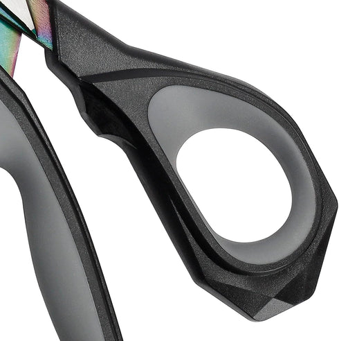QMVESS Premium Fabric Scissors 9.5 Inch Heavy Duty Scissors All Purpose Titanium Coating Forged Stainless Steel Sewing Scissors, Ergonomic Comfort...