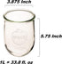Weck Tulip Jar - Sour Dough Starter Jars for Sourdough - 1 x WECK 745 Large Clear Jar with Wide Mouth - 1 Liter Includes Glass Lid, rubber seal an...