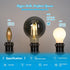 Smoke LED Globe Light Bulbs, 60 Watt Light Bulbs Soft White, 6W LED Light Bulbs, 2700k Warm White, 500 Lumen E26 Standard Base G30/G95 No Dimmable...