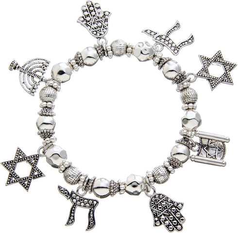 PammyJ Jewish Jewelry Hebrew Charm Stretch Bracelet...