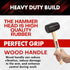YY-2-005 Rubber Mallet Hammer With Wood Handle–8-oz, black...