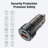 60W Fast Car Charger USB C with Voltage Display, ACEFAST PD3.0/QC3.0/AFC/FCP Fast Charging Dual Port Car Power Adapter for iPhone 13 Pro Max/13 Pr...