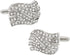 Clear Crystal Wave Cufflinks with Presentation Box...