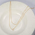 Cowlyn Dainty Layered Necklace Sparkle CZ Circle Pendant Handmade 14k Gold Plated Chain Multilayer Satellite Bead Choker Simple Cute Jewelry Etern...