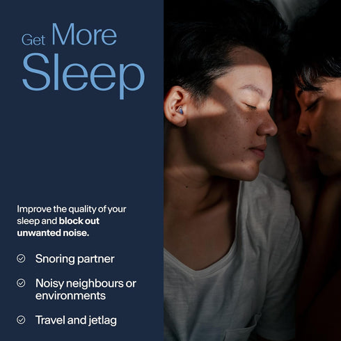 Alpine SleepDeep - Soft Ear Plugs for Sleeping and Concentration - New 3D Oval Shape and Noise Reducing Gel for Better Attenuation - 27 dB - Ideal...
