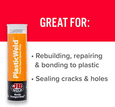 J-B Weld 8237 PlasticWeld Plastic Repair Epoxy Putty - 2 oz....