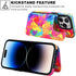HAOPINSH for iPhone 14 Pro Wallet Case with Card Holder, Colorful Graffiti Pattern Back Flip PU Leather Kickstand Card Slots Case for Women Girls,...