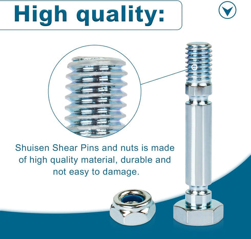 Snowblowers Shear Pins 303160355P / 303160355 Compatible with Powersmart Snow Blower Shear Part Fit for Powersmart All Two-Stage Snow blowers, Sno...