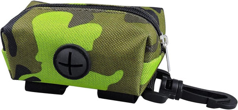 Andiker Dog Waste Bag Dispenser, Portable Dog Poo Bag Holder Leash Attachment with Zipper Pouches for Belt Leash (Green)...