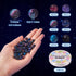 60Pcs Space Theme Gemstone Beads Kit 8mm Natural Tiger Eye Beads Blue Goldstone Beads Crafts Elastic Thread for DIY Bracelet Earring Necklace Jewe...