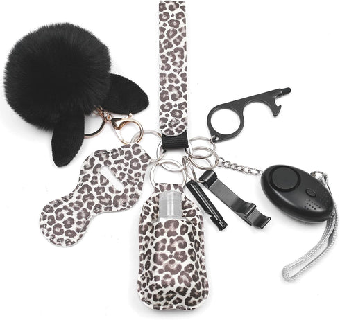Safety Keychain Full Set for Women, Safety Keychain Set with Personal Alarm, 9 Pcs Protective Keychain Accessories for Women...