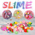 HOLICOLOR 110pcs Slime Making Kit, Add Ins, Accessories, Glitter, Foam Balls, Fishbowl Beads, Sequins, Shells, Candy Charms, Cups for Slime Party...
