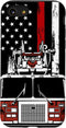 iPhone SE (2020) / 7 / 8 US Flag Firefighter Phone Case Firetruck Gift Fireman Phone Case...