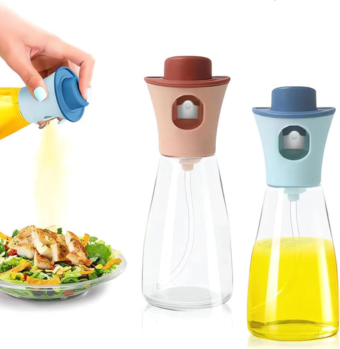 Olive Oil Sprayer for Cooking, 2 Pack 200ml Glass Olive Oil Sprayer Mister, Cooking Oil Sprayer, Oil Spray Bottle, canola Oil Sprayer, air Fryer f...