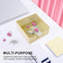 Acrylic Sticky Note Holder, Self Stick Note Pad Holder, 3.94 x 3.94 Inch Glitter Sticky Note Dispenser, Memo Pad Holder Dispenser Organizer for Sc...