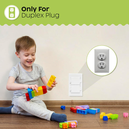 Outlet Covers Baby Proofing - 6 Pack Baby Proof Safety Electric Plug Covers - for Duplex Outlets - Easy Install...