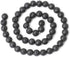 8mm 45PCS Black Lava Volcanic Stone Gemstone Round Loose Beads for Jewelry Making 1 Strand 15"...