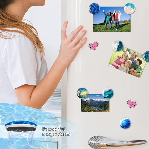 DARUITE 12Pcs Glass Fridge Magnets Refrigerator Magnets for Crafts Strong Magnets for Adults Small Magnets for Fridge Cute Magnets for Whiteboard ...