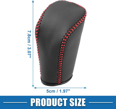 Car Gear Shifting Knob Cover Automatic Transmission Lever Trim for Hyundai Sonata 2009 PU Leather Black Red...