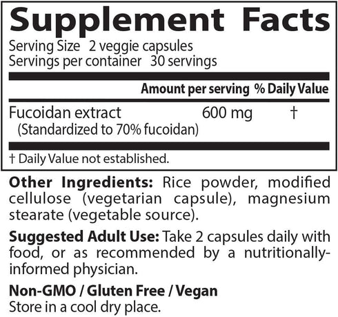 Doctor's Best Fucoidan 70%, Non-GMO, Vegan, Gluten Free, 60 Count...