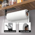 Paper Towel Holder - Self-Adhesive or Drilling, Matte Black Paper Towel Rack Under Cabinet for Kitchen, Upgraded Aluminum Kitchen Roll Holder - Li...