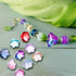 VILLCASE 100pcs Glass Flower Beads, Colorful Glaze Trumpet Flower Crystal Loose Beads, Translucent Bell Flower Spacer Beads with Hole for Jewelry ...