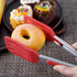Cooking Tongs 9 inches and 12 inches Stainless Steel Kitchen Silicone Serving Tong Heat Resistant Meat Turner Spatula Tong Fish Tongs with Locking...