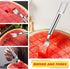 2-in-1 Stainless Steel Fruit Cutter,2024 New Upgrade Watermelon Slicer,Watermelon Cutter,Dual Head Fruit Forks Slicer Knife, Watermelon Fork Slice...
