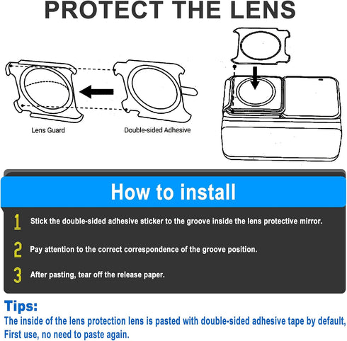 Lens Guards for Insta360 ONE RS/ONE R Accessories Case Sticky...