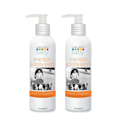 Nature's Baby Shampoo, Face & Body Wash 8 oz - Formulated for Problem And Sensitive Skin - pH Neutral, No Sulfate or Artificial Fragrances - Vanil...