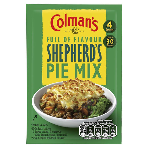Colman's Shepherd's Pie Recipe Mix perfect with creamy mashed potato quick to prepare pie mix 50 g...