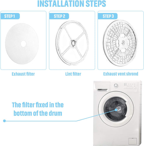 Universal Cloth Dryer Exhaust Filters, Dryer Lint Filter Replacement, Include Exhaust Filters and Air Intake Filters, Compatible with Magic Chef, Sonya, Avant (20)
