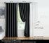 Treatmentex Pom Pom Blackout Curtains Black 45" Half Window Curtain Set for Small Window Basement Laundry Short Drapes 2Panels Rod Pocket...