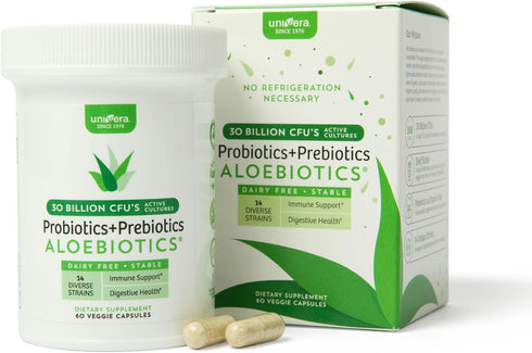 Univera Probiotics for Women, Probiotics and Prebiotics 30 Billion CFUs with Organic Aloe Vera -14 Strains, Digestive Enzymes for Adults - Vegan, ...
