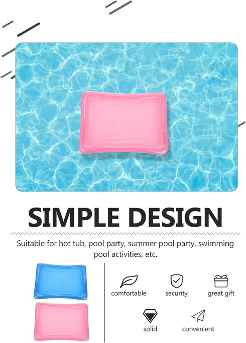 Cabilock 2pcs Water Inflatable Tray Floating Cooler Drink Cooler for Parties Inflatable Salad Bar Buffet Ice Cooler Pool Party Decor Water Party D...