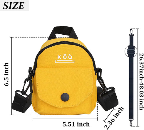FuninCrea Canvas Messenger Bag, Cute and Fashion Canvas Shoulder Bag Crossbody Phone Bag With Zipper...